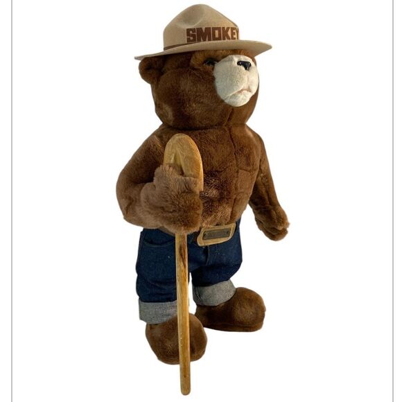 Vintage J.J. WIND INC. Limited Edition Smokey The Bear Large Stuffed Plush - Picture 3 of 17
